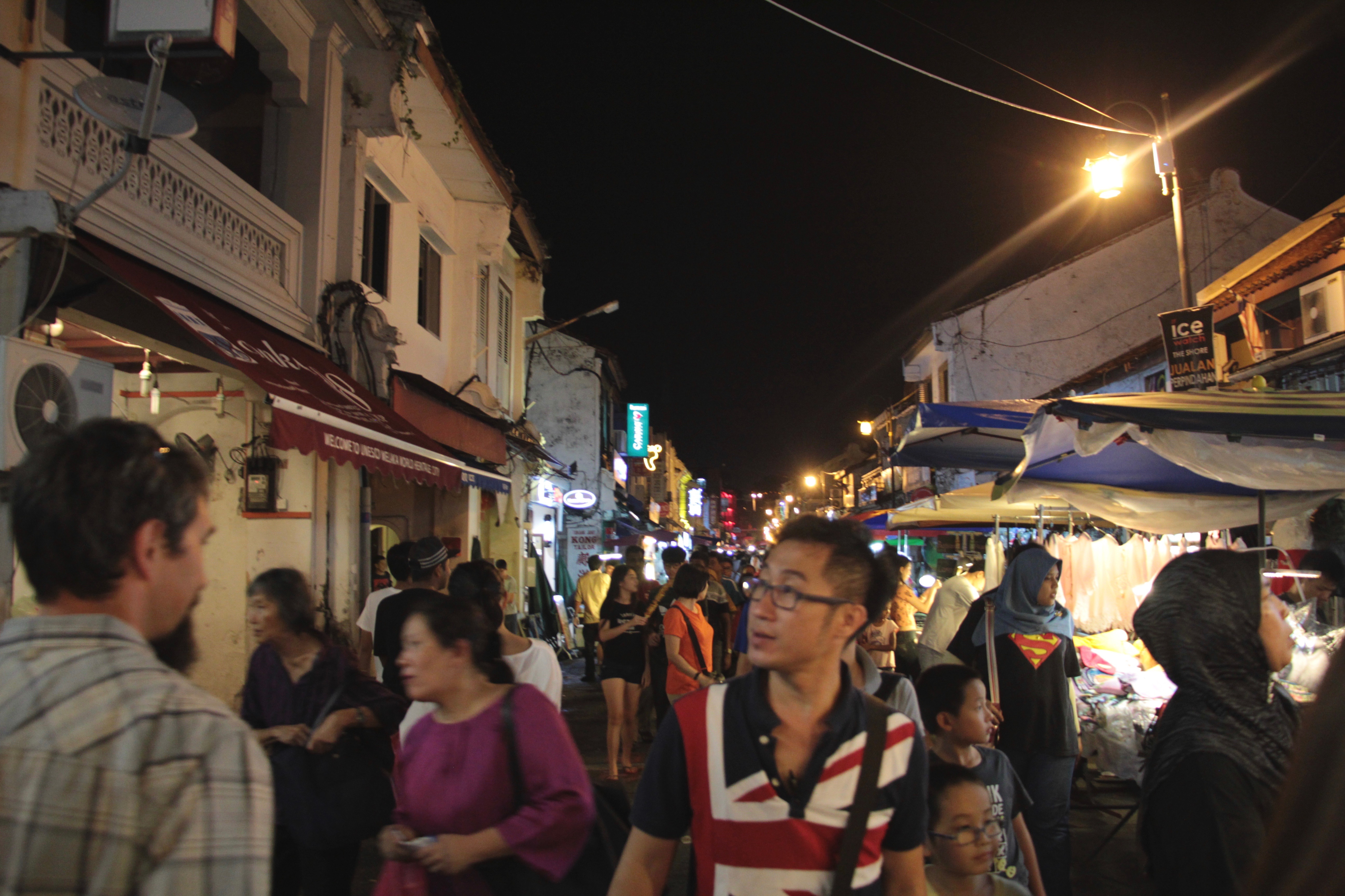 Crowd on Malacca Jonker Walk